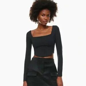 Aritzia Babaton Contour Reframe Bustier Black Size Medium